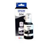 Botella de tinta EPSON T504, color negro, 127ml