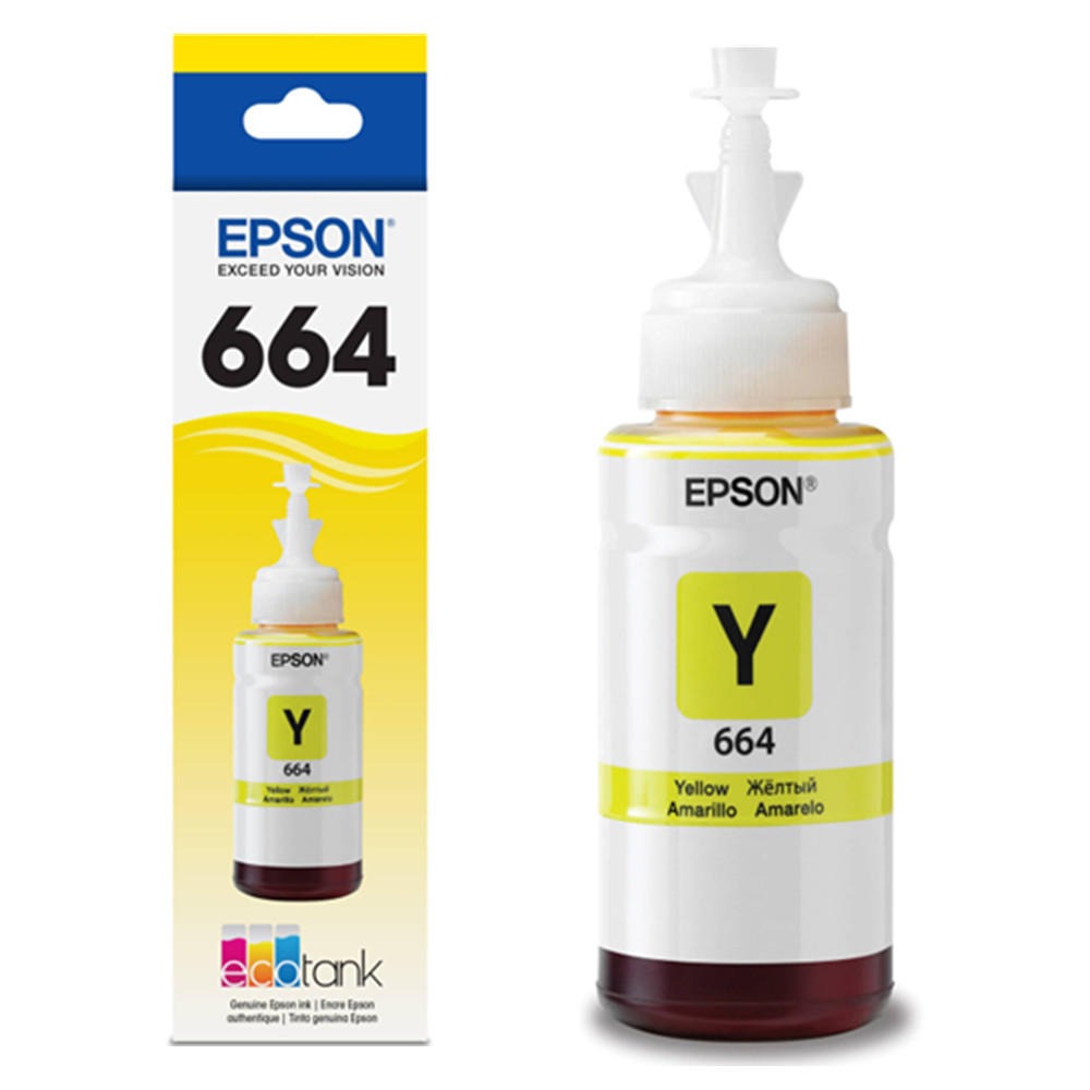 Botella de tinta EPSON T664 color Amarillo 70ml.